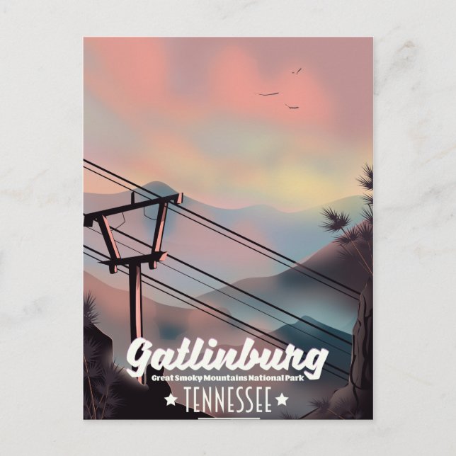 Gatlinburg Underbar Smoky Mountains Tennessee Vykort (Framsida)