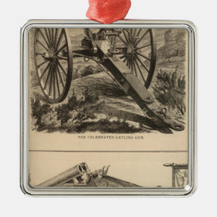 Gatling Gun Company Schuyler, Hartley och Graham Julgransprydnad Metall