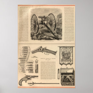 Gatling Gun Company Schuyler, Hartley och Graham Poster