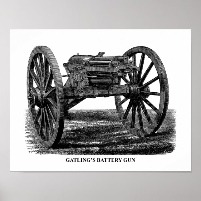 Gatling Gun Poster (Framsidan)