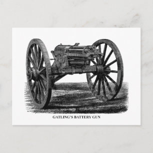 Gatling Gun Vykort