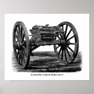 Gatling vapen poster
