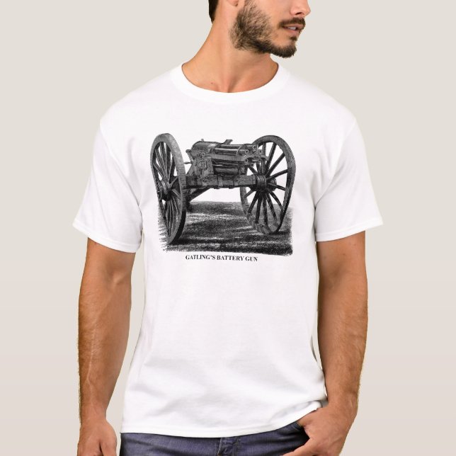 Gatling vapen tee shirt (Framsida)