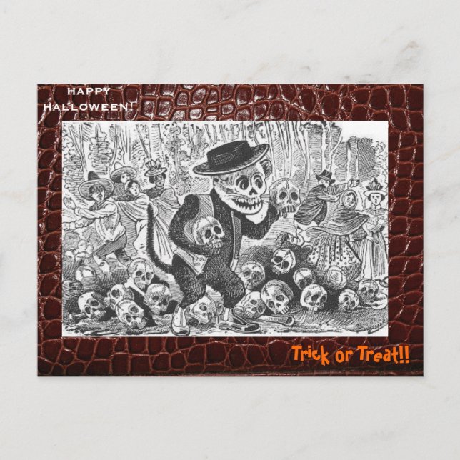 "Gato" av Jose Guadelupe Posado Vykort (Framsida)