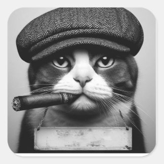 Gato bolchev fyrkantigt klistermärke