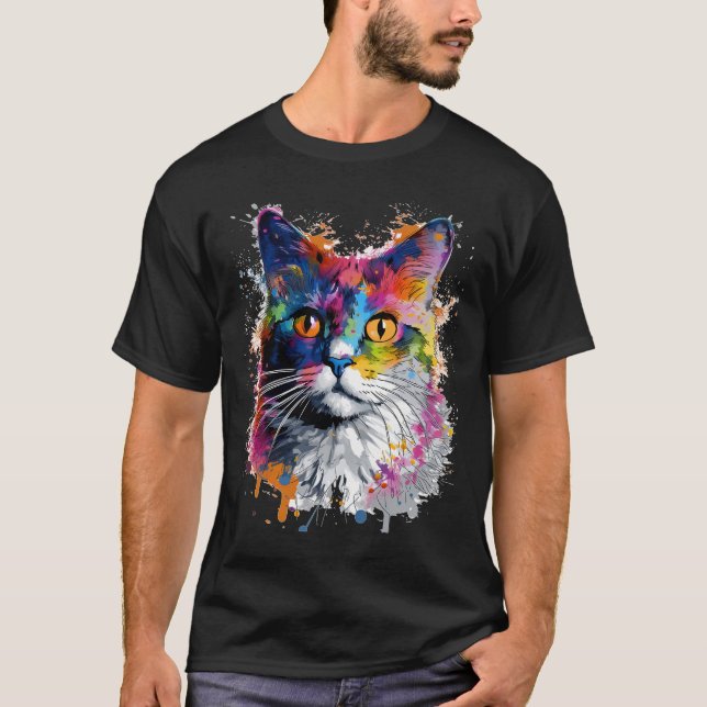 Gato caleidoscopio t shirt (Framsida)