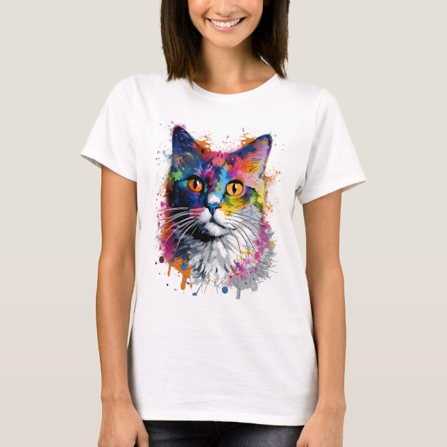 Gato caleidoscopio t shirt (Framsida)