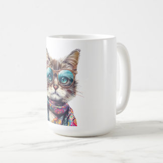  Gato Cool con Lentes  Kaffemugg