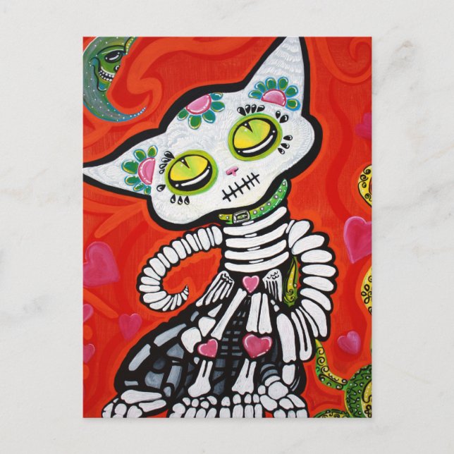 Gato De Los Muertos Vykort (Framsida)