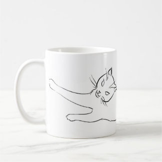 gato deitado kaffemugg