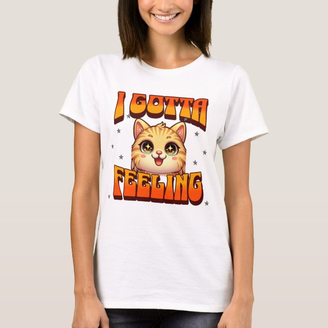 Gato emocionado t shirt (Framsida)