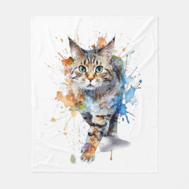  Gato en movimiento: belleza y gracia Fleecefilt