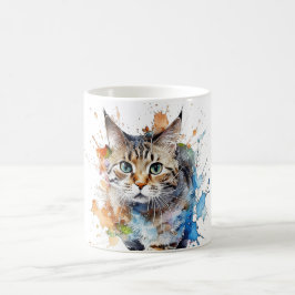 Gato en movimiento: belleza y gracia kaffemugg