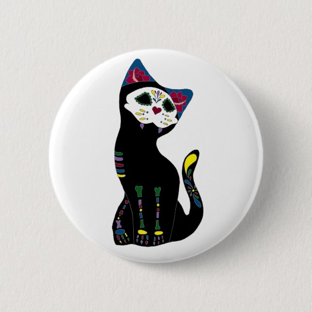 "Gato Muerto" Diameter De Los Muertos Katt Knapp (Framsida)