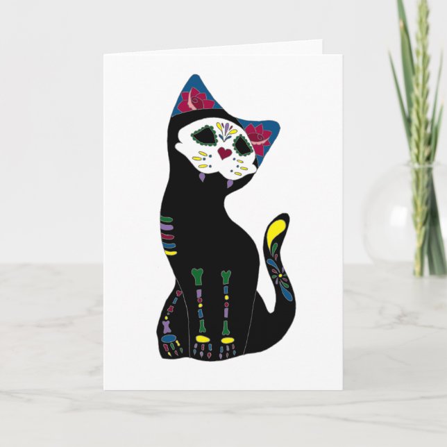 "Gato Muerto" Diameter De Los Muertos Katt Kort (Framsida)