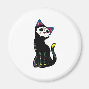 "Gato Muerto" Diameter De Los Muertos Katt Magnet
