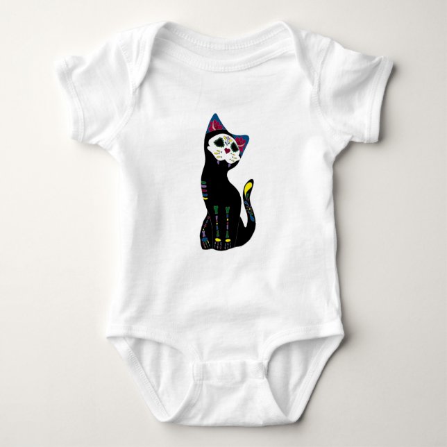 "Gato Muerto" Diameter De Los Muertos Katt Tee (Framsida)