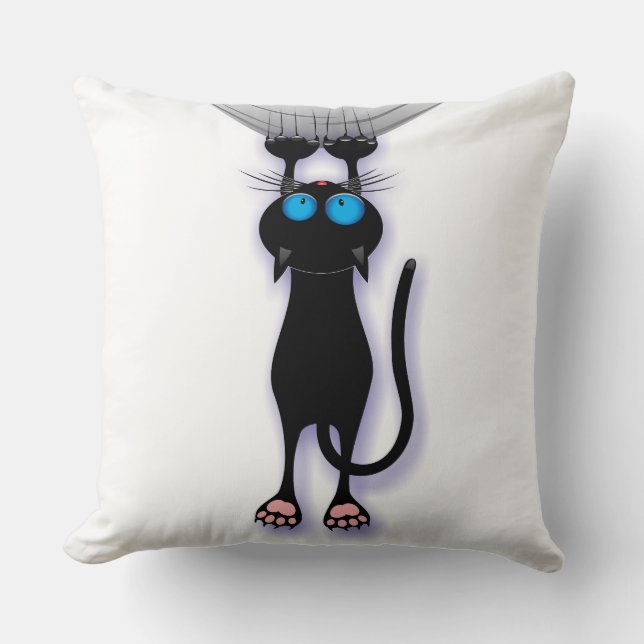 Gato Preto Rasgando Almofada Kudde (Framsida)