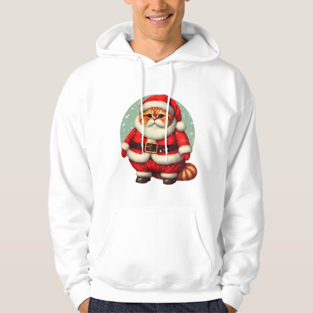 Gato Santa Claus Hoodie (Framsida)