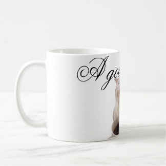 Gato tomando cafe  kaffemugg