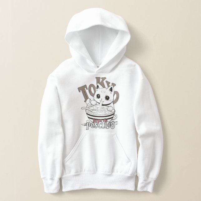 Gato Tomando Sopa Ramen T Shirt (Laydown)