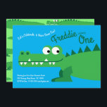 Gator Alligator Crokodile Kids 1st Birthday Party Inbjudningar<br><div class="desc">Det här hemska modet, färglöst söt gator födelsedagsfest inbjudan är perfekt för ett barn 1:a födelsedag firande! Anpassa texten för att göra den till en egen. Det moderna synsättet och känslan är det perfekt sättet att fira er lilla som kärlek krokodiler och krokodiler på sin första födelsedag! Perfekt för småpojkar...</div>