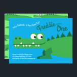 Gator Alligator Crokodile Kids 1st Birthday Party Inbjudningar<br><div class="desc">Det här hemska modet, färglöst söt gator födelsedagsfest inbjudan är perfekt för ett barn 1:a födelsedag firande! Anpassa texten för att göra den till en egen. Det moderna synsättet och känslan är det perfekt sättet att fira er lilla som kärlek krokodiler och krokodiler på sin första födelsedag! Perfekt för småpojkar...</div>