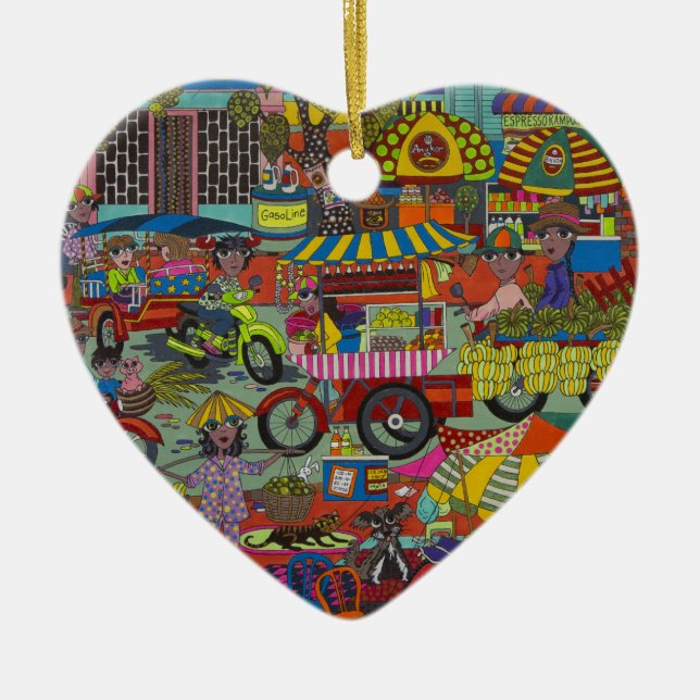 Gator av Phnom Penh Julgransprydnad Keramik (Framsidan)