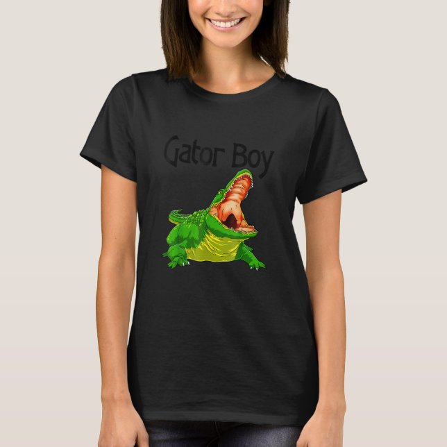 Gator Boy       Women Alligator     T Shirt (Framsida)