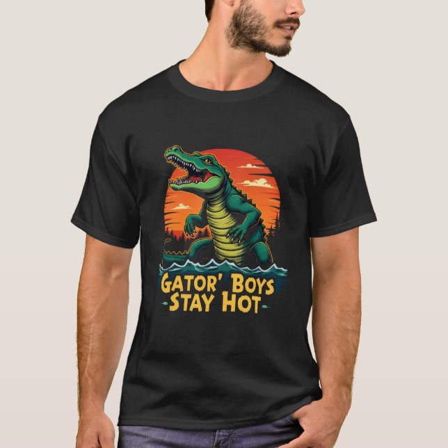 Gator Boys Stay Hot Grafisk Design T Shirt (Framsida)