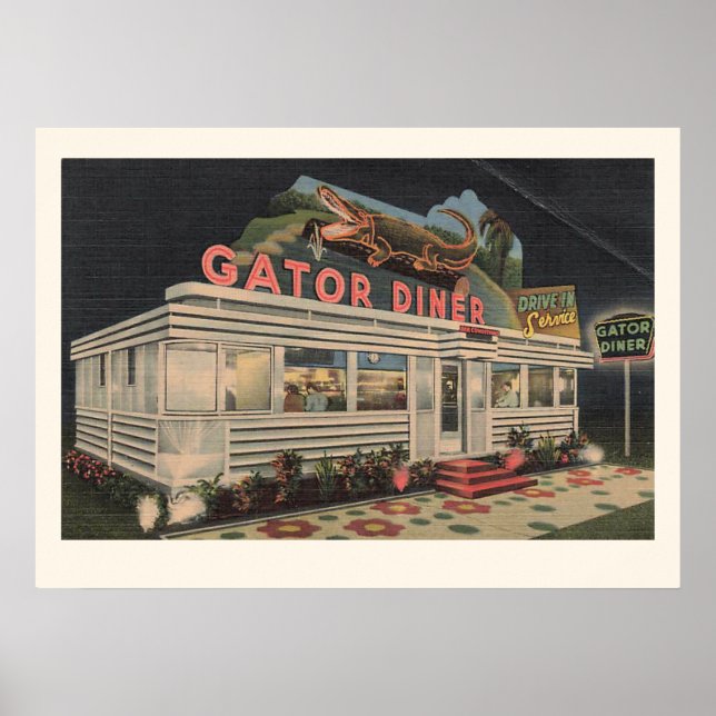 Gator Diner-utskrift Poster (Framsidan)