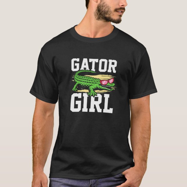 Gator Girl för manar Women Crokodile T Shirt (Framsida)