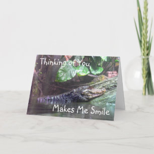 "Gator Grins: Thinking You - Greeting Card Kort