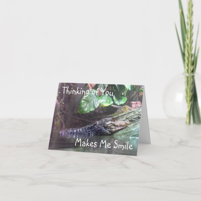 "Gator Grins: Thinking You - Note Card Kort (Framsida)