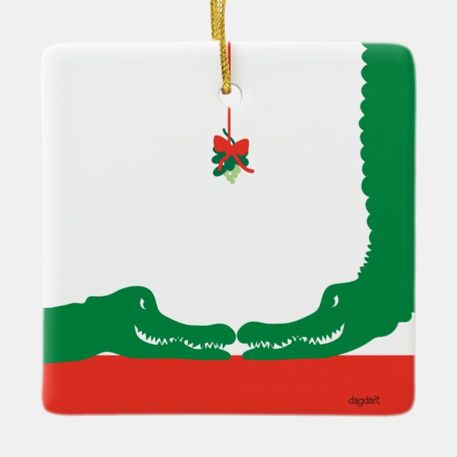 Gator jul Kiss Julgransprydnad Keramik (Framsida)