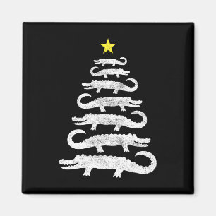 Gator Julgran Vild Alligator Julafton Funny A Magnet