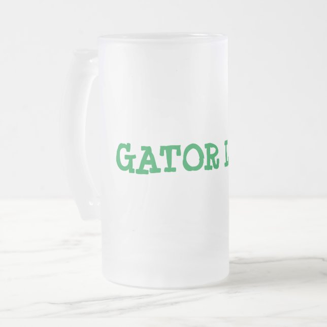 Gator Kärlek Frosted Glass Beer Mugg (Framsida vänster)