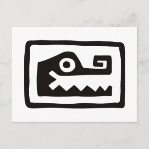 Gator, mexikansk hieroglyf(Maya) Vykort