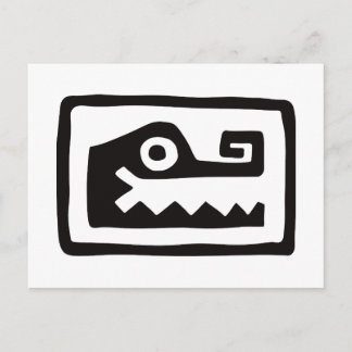 Gator, mexikansk hieroglyf(Maya) Vykort
