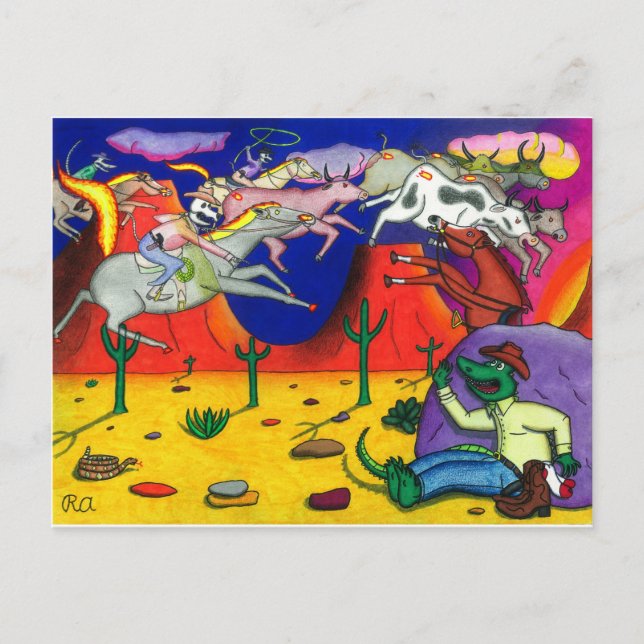 Gator och Ghost Riders Vykort (Framsida)