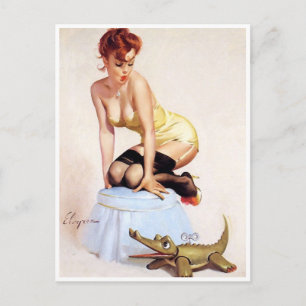 Gator Pin Up Vykort