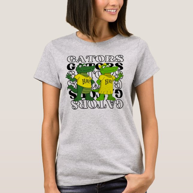 Gator Spegel Bakgrund T Shirt (Framsida)