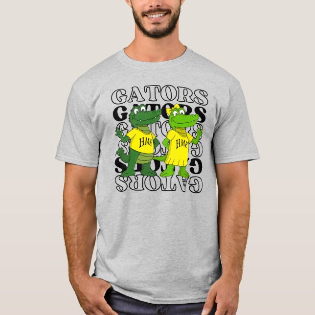 Gator Spegel Bakgrund T Shirt (Framsida)