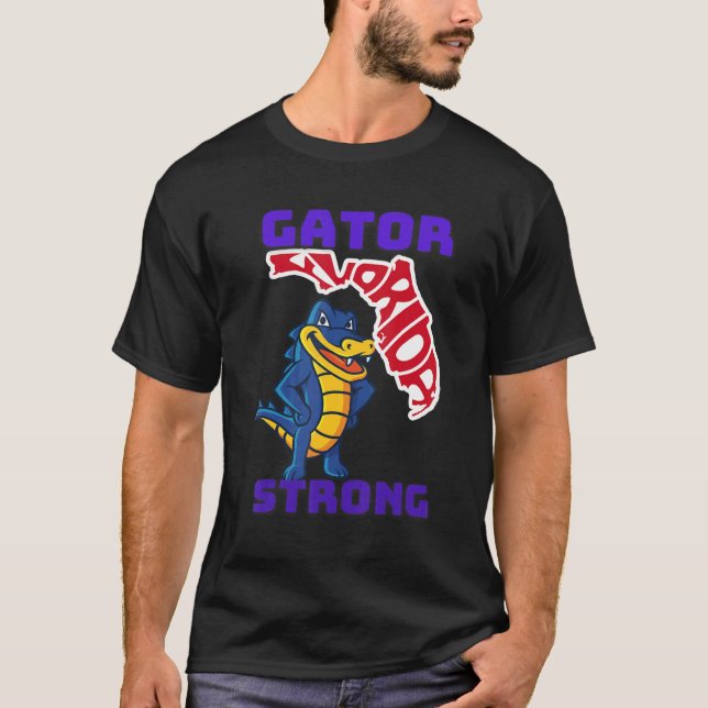 Gator Strong Florida Alligator Crokodile Zoo Anima T Shirt (Framsida)