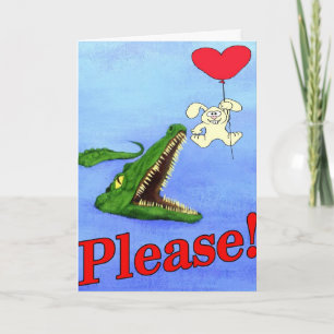 Gator Valentine Helgkort
