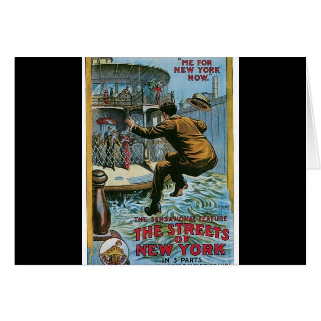 "Gatorna av New York ", Hälsningskort (Framsidan Horizontal)