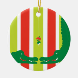 Gators Holiday Mistletoe  Julgransprydnad Keramik