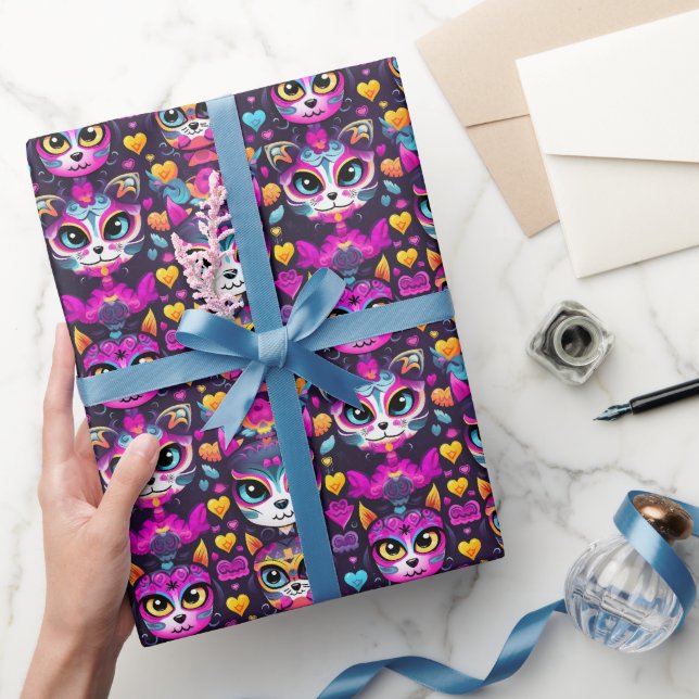 😻 Gatos de Muertos Fiesta Presentpapper (Gifting)
