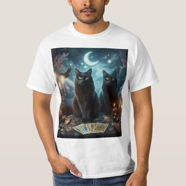 Gatos negros y tarot t shirt (Framsida)