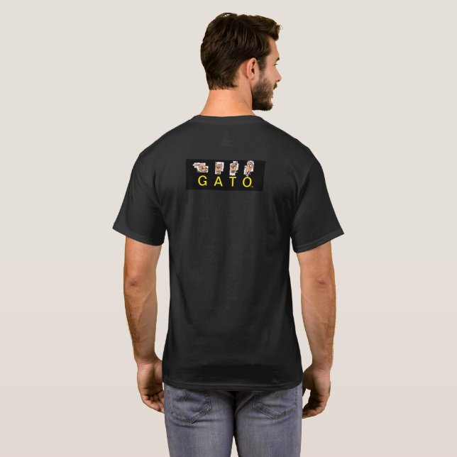 Gatos vaktning4, Cat Unisex Crewnacke T-shirt (Hel baksida)